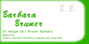 barbara bruner business card